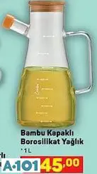 BAMBU KAPAKLI BOROSİLİKAT YAĞLIK